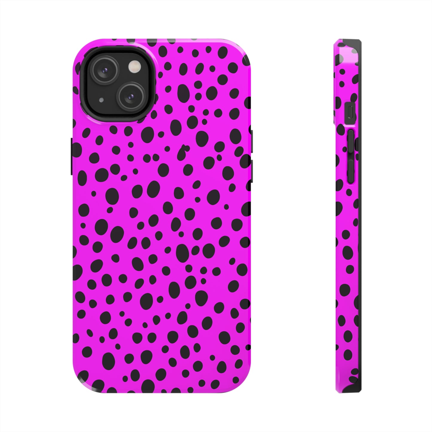 Dotted Delight - Purple (iPhone Case 11-15)Elevate your iPhone's style with a Purple surface with scattered dark dots and a tough case. Sleek, durable protection for models 11-15. Free US shipping.RimaGallery