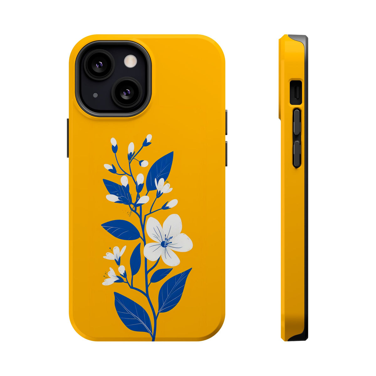 Blue Blossom Tough MagSafe Case for iPhone 13–17