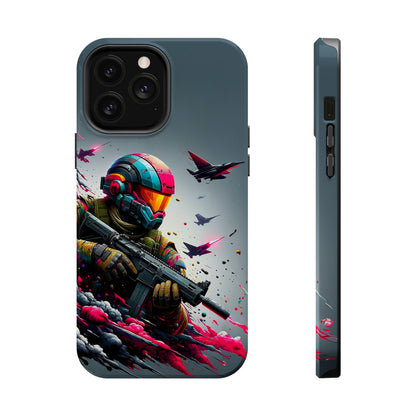 Spectrum Soldier (iPhone MagSafe Case)Spectrum Soldier MagSafe Durable Case: Style Meets Protection 📱✨
Upgrade your device with Rima Gallery's Spectrum Soldier MagSafe Durable Case. This case isn’t justRimaGallery