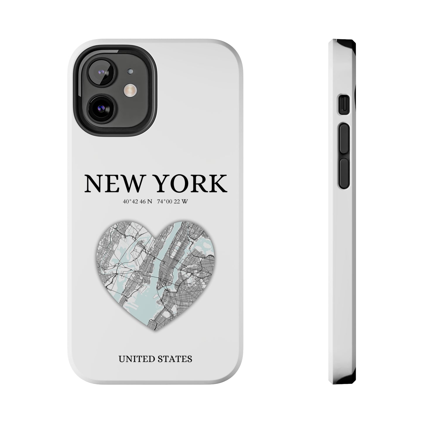 Elevate your iPhone with RimaGallery's New York Heartbeat case. Sleek design meets durability for stylish protection. Free US shipping.-York Heartbeat - White (iPhone Case 11-15)