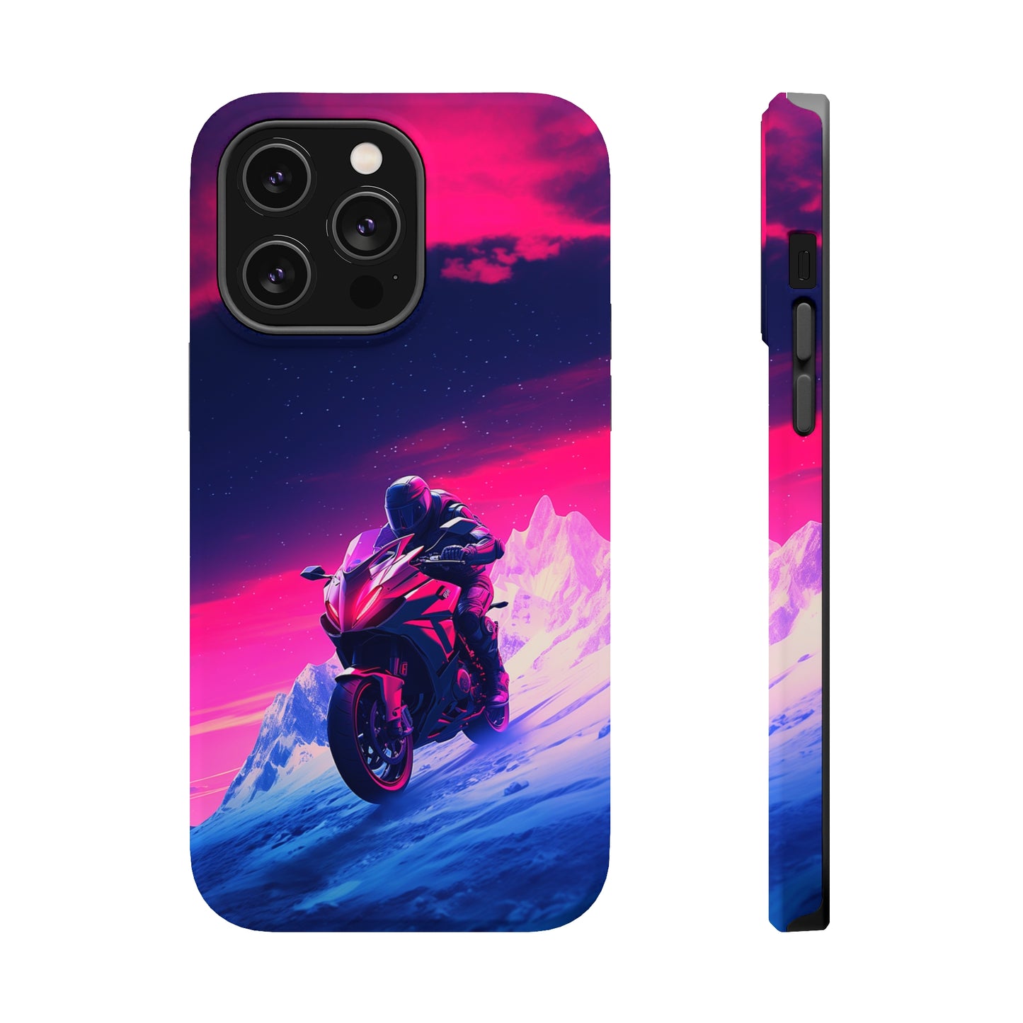 Twilight Rider (iPhone MagSafe Case)Twilight Rider MagSafe Durable Case: Style Meets Protection 📱✨
Upgrade your device with Rima Gallery's Twilight Rider MagSafe Durable Case. This case isn’t just aboRimaGallery