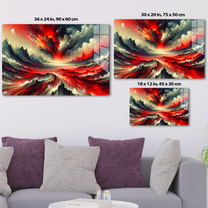 Crimson Eruption Mystique (Acrylic)Make a statement with Crimson Eruption Mystique acrylic prints. The 1⁄4" acrylic panel exudes the illusion of a smooth glass surface for vibrant artwork. Pre-installRimaGallery