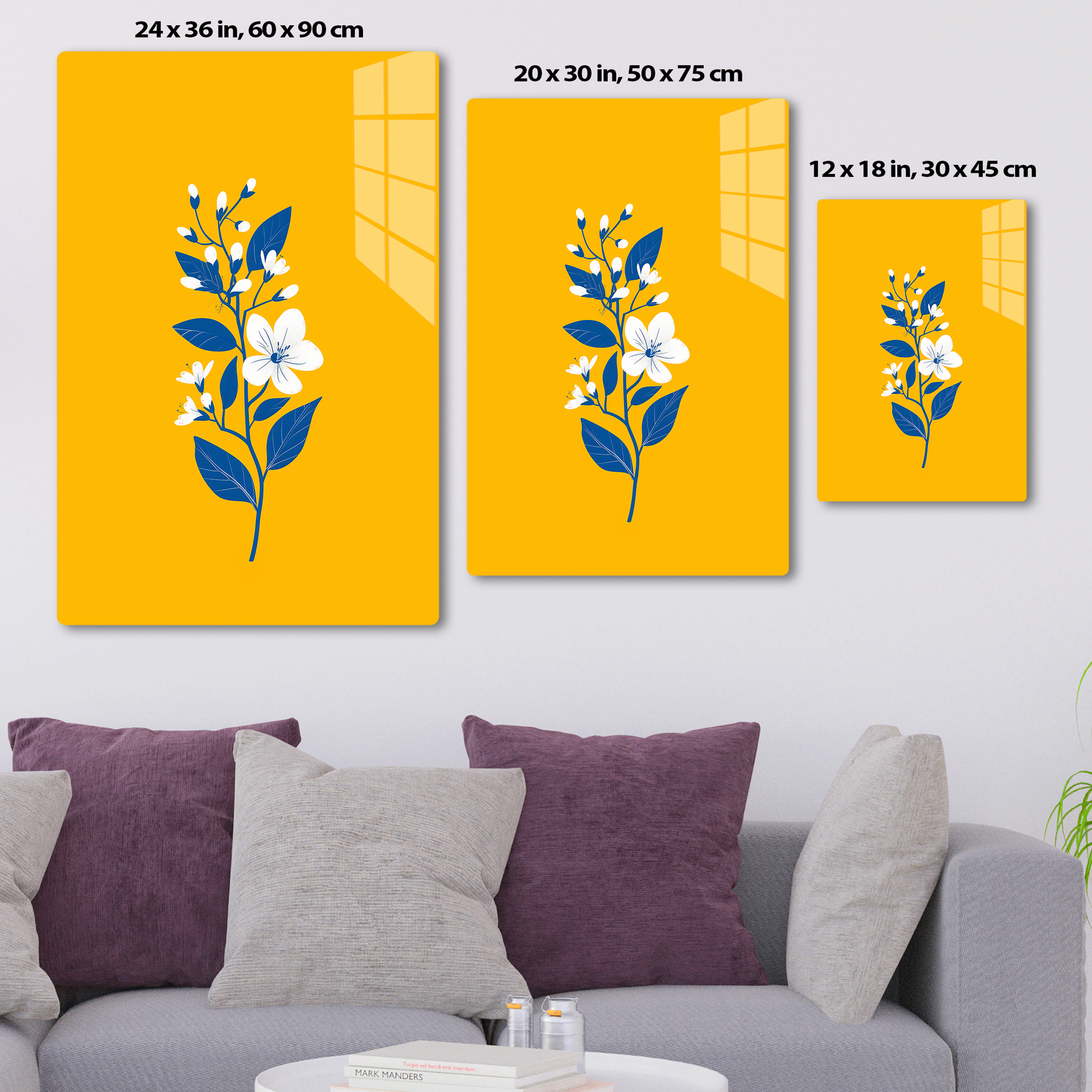 Indigo Bloom (Acrylic)Make a statement withIndigo Bloom acrylic prints. The 1⁄4" acrylic panel exudes the illusion of a smooth glass surface for vibrant artwork. Pre-installed hanging harRimaGallery