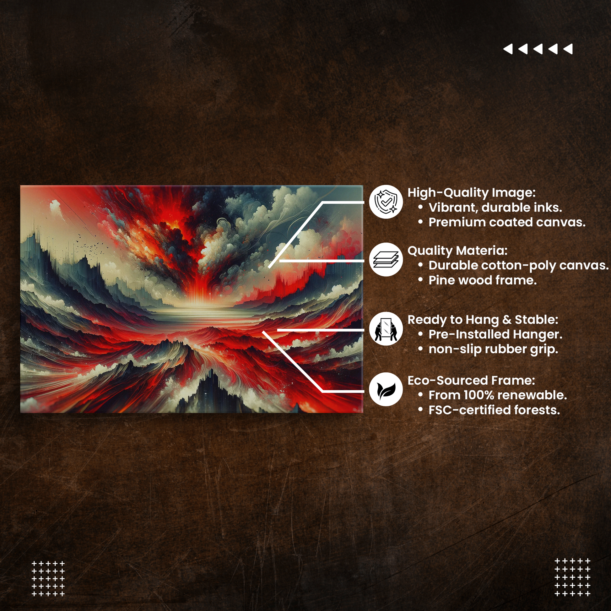 Crimson Eruption Mystique (Canvas)Crimson Eruption Mystique (Canvas  Matte finish, stretched, with a depth of 1.25 inches)
Struggling with low-quality canvases? Switch to RimaGallery! Our canvases arRimaGallery