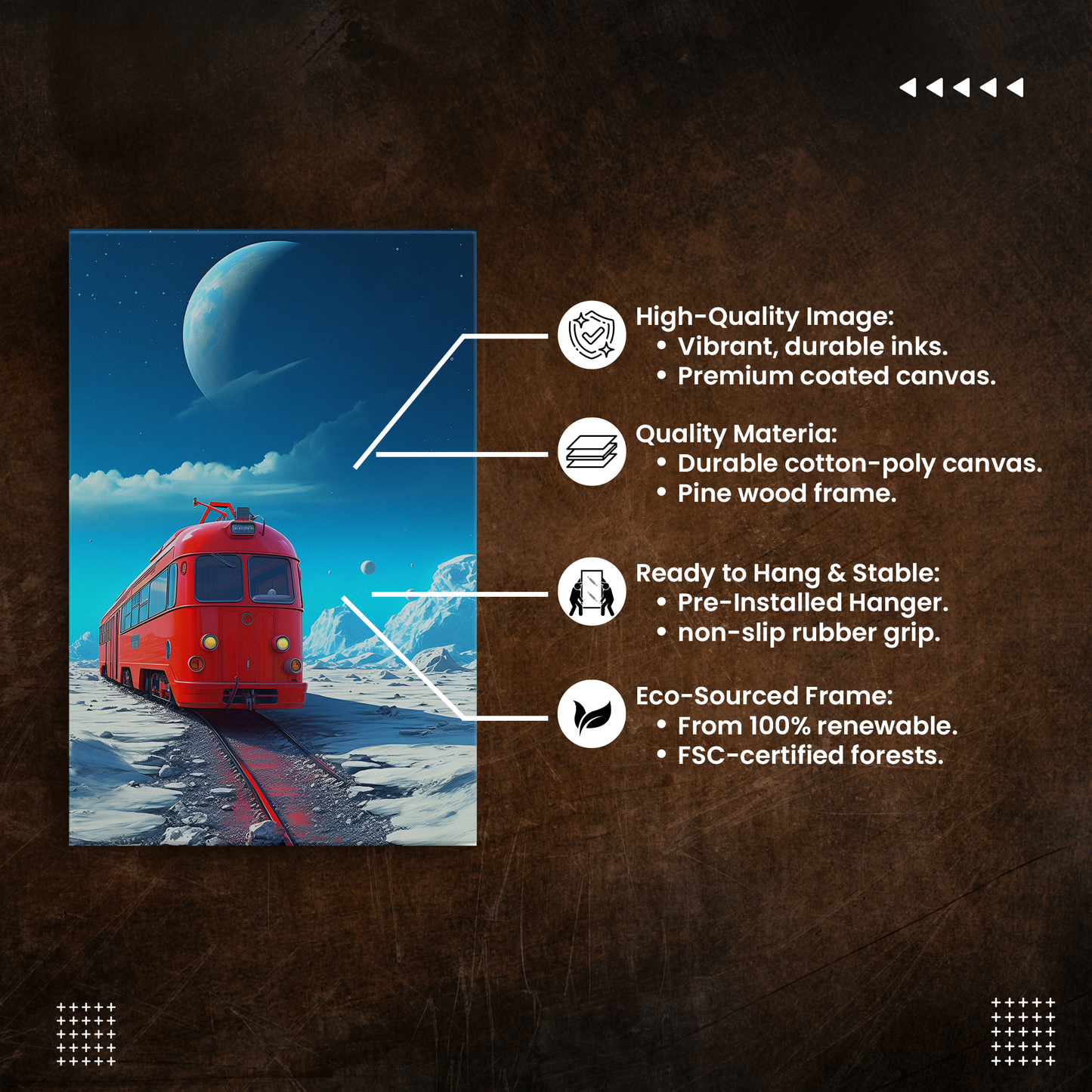 Crimson Tracks (Canvas)Crimson Tracks (Canvas  Matte finish, stretched, with a depth of 1.25 inches)
Struggling with low-quality canvases? Switch to RimaGallery! Our canvases are more thanRimaGallery