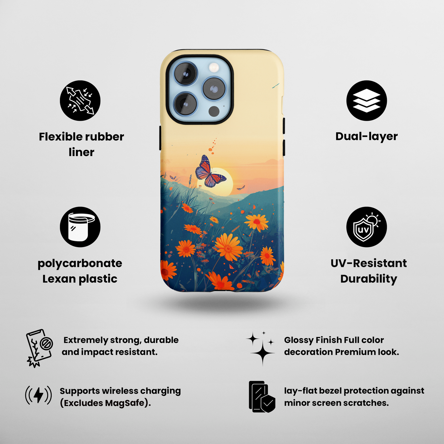 Flutter Bloom (iPhone Case 11-15)Flutter Bloom Elevate your iPhone 11-15 with RIMA's Tough Case. Ultimate protection with sleek style. Shop now for your premium phone safeguard! 🛡️📲RimaGallery