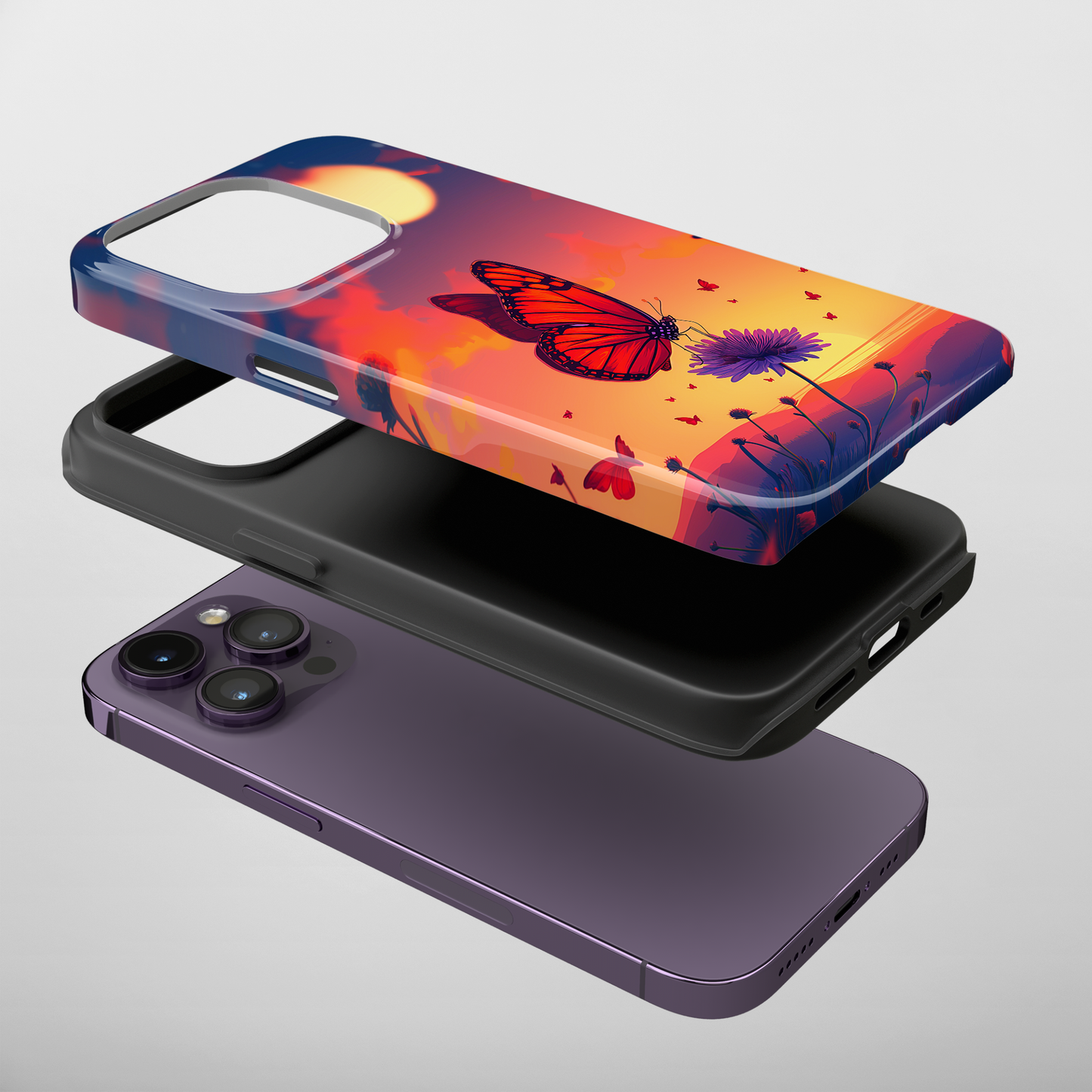 Glowing Flight (iPhone Case 11-15)Discover the perfect balance of style and safety with RIMA's Tough Phone Case for iPhone 11, 12, 13, 14, &amp; 15. Enjoy enhanced protection with a stylish glossy fiRimaGallery