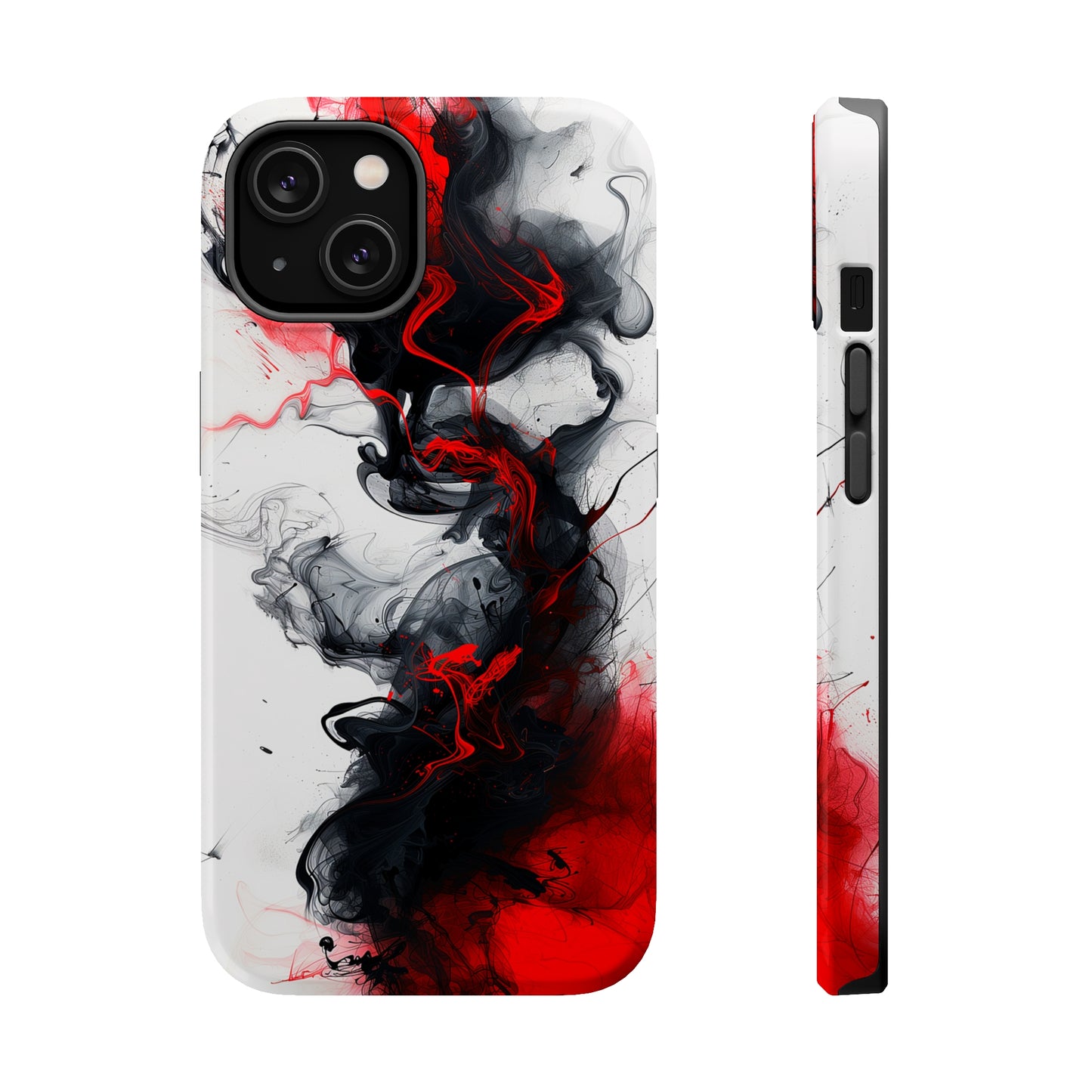 Scarlet Shadows (iPhone MagSafe Case)Rima Gallery presents the exclusive Psychedelic Flow MagSafe Durable Case For iphone 13, 14, 15, Pro, Max. Discover elegance with our iPhone 13-15 MagSafe Case: LighRimaGallery