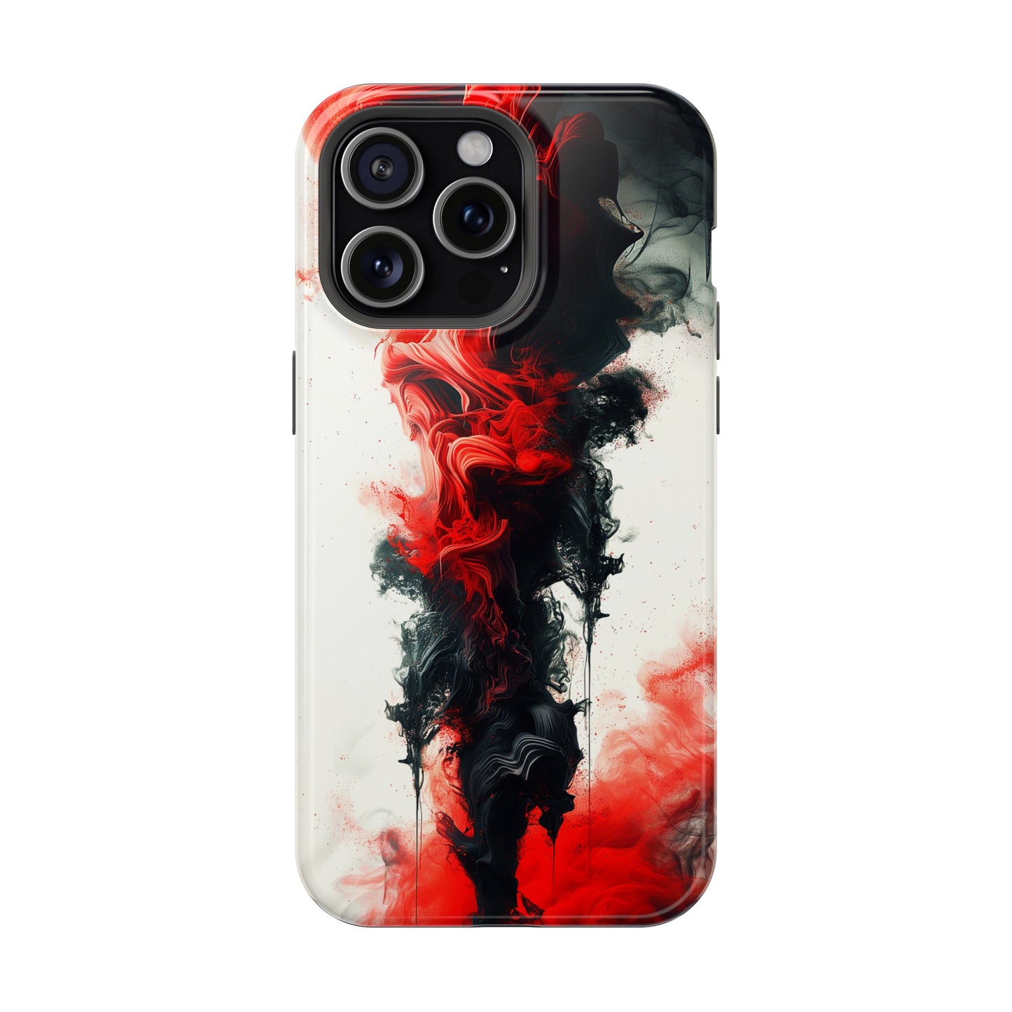 Scarlet Swish (iPhone MagSafe Case)Elevate your iPhone's protection and style with RimaGallery's Dynamic swirls of red on a MagSafe Case against a dark backdrop. Enjoy dual-layer defense, vibrant desiRimaGallery