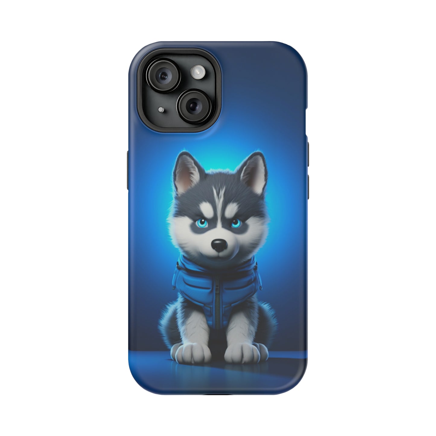 Blue Husky Charm (iPhone MagSafe Case)Blue Husky Charm MagSafe Durable Case: Style Meets Protection 📱✨
Upgrade your device with Rima Gallery's Blue Husky Charm MagSafe Durable Case. This case isn’t justRimaGallery