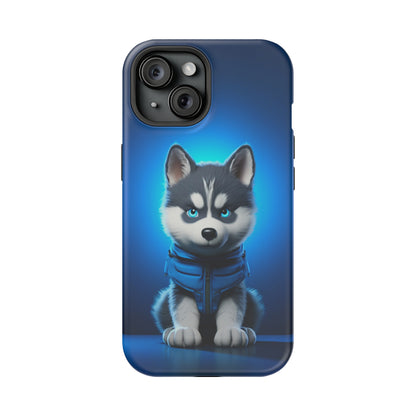 Blue Husky Charm (iPhone MagSafe Case)Blue Husky Charm MagSafe Durable Case: Style Meets Protection 📱✨
Upgrade your device with Rima Gallery's Blue Husky Charm MagSafe Durable Case. This case isn’t justRimaGallery