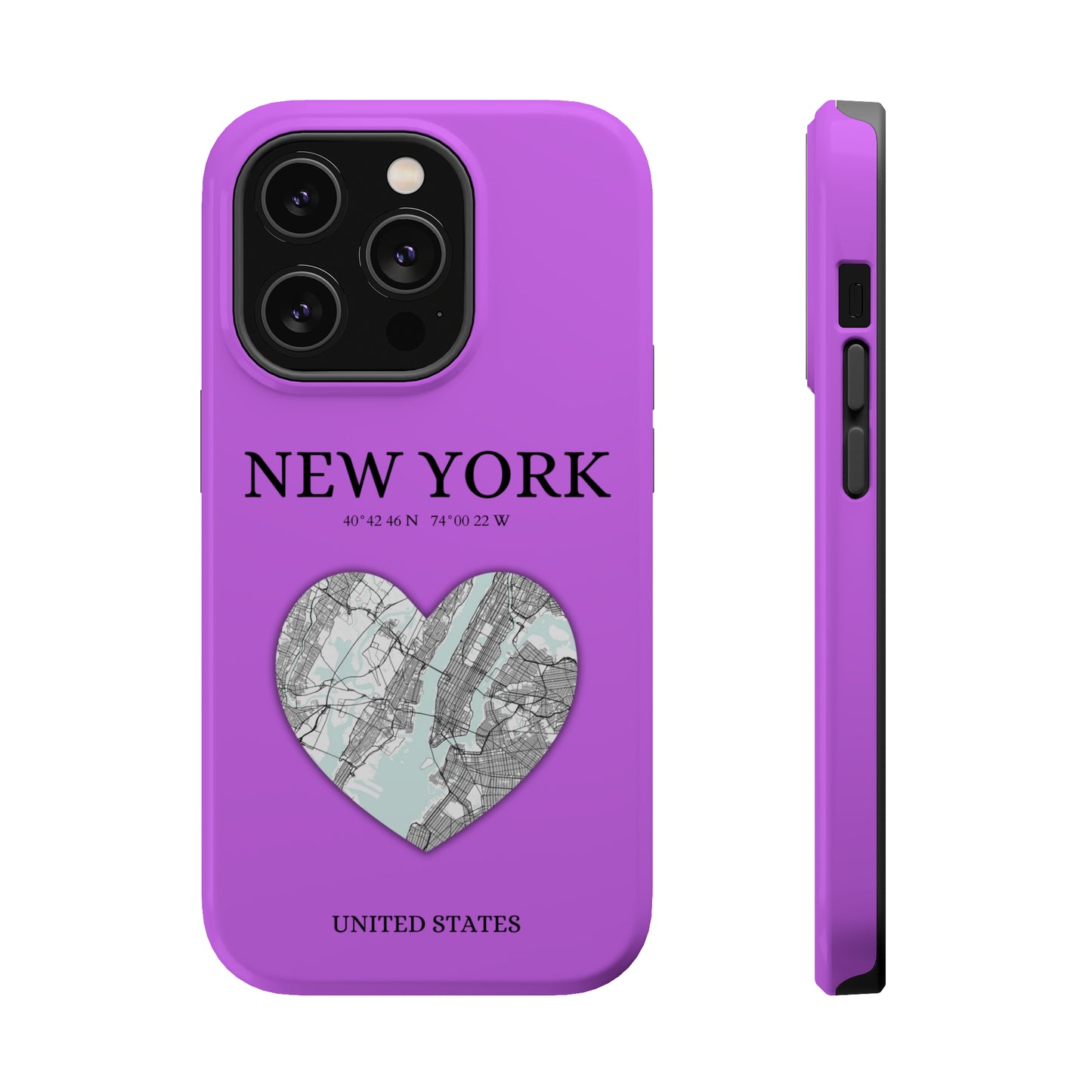 Add a touch of New York to your iPhone with the Purple Heartbeat MagSafe Case, offering durable protection, seamless MagSafe compatibility, and a choice between matt-York Heartbeat - Purple (iPhone MagSafe Case)