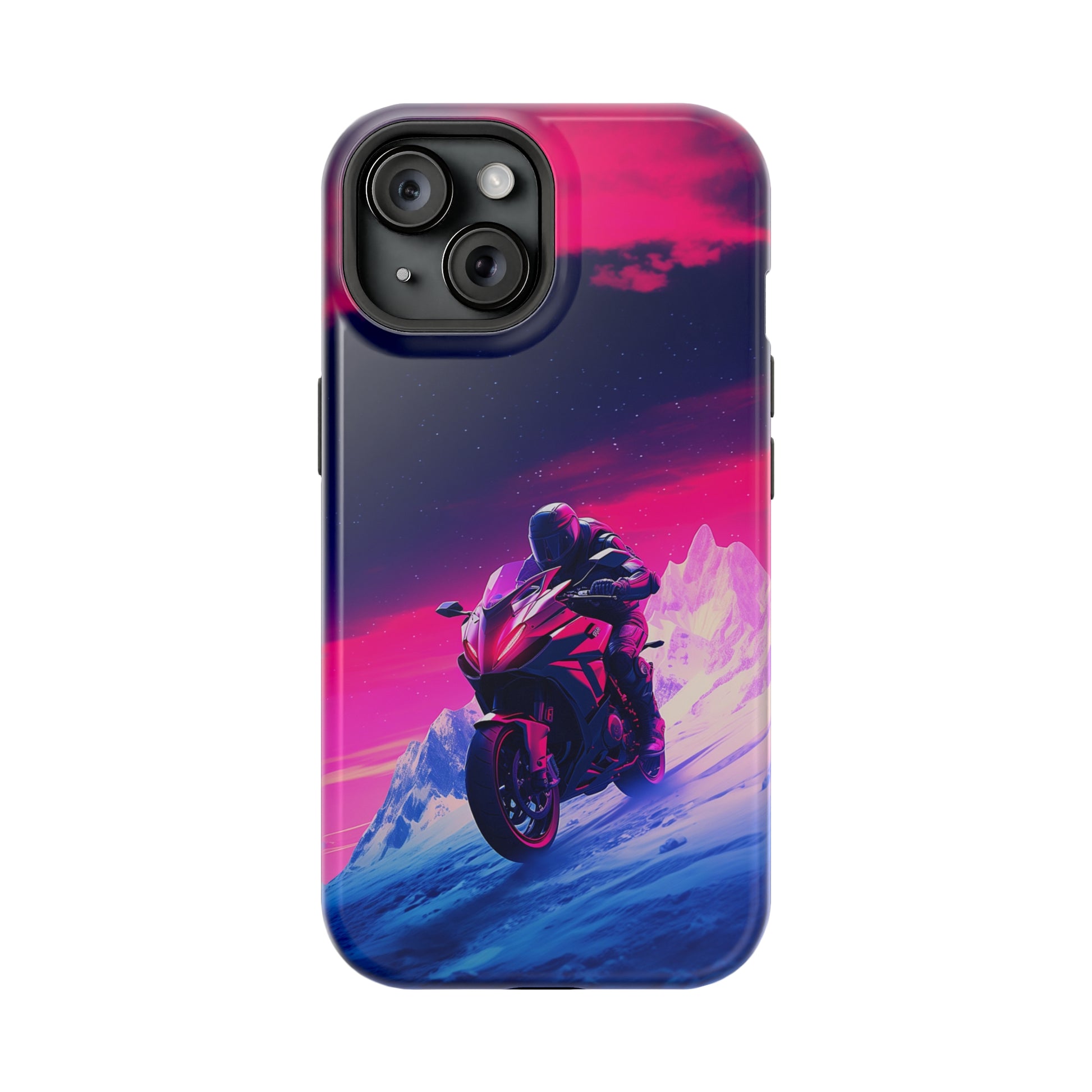 Twilight Rider (iPhone MagSafe Case)Twilight Rider MagSafe Durable Case: Style Meets Protection 📱✨
Upgrade your device with Rima Gallery's Twilight Rider MagSafe Durable Case. This case isn’t just aboRimaGallery