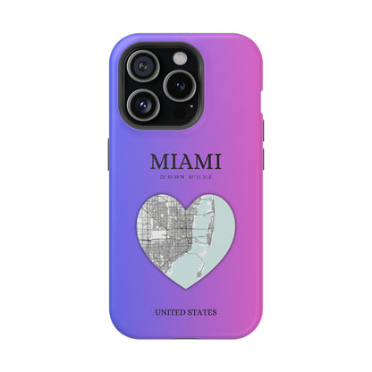 Miami Heartbeat - Magenta (iPhone MagSafe Case)Elevate your iPhone's style with the Miami Heartbeat Magenta MagSafe Case, offering robust protection, MagSafe compatibility, and a choice of matte or glossy finish.RimaGallery
