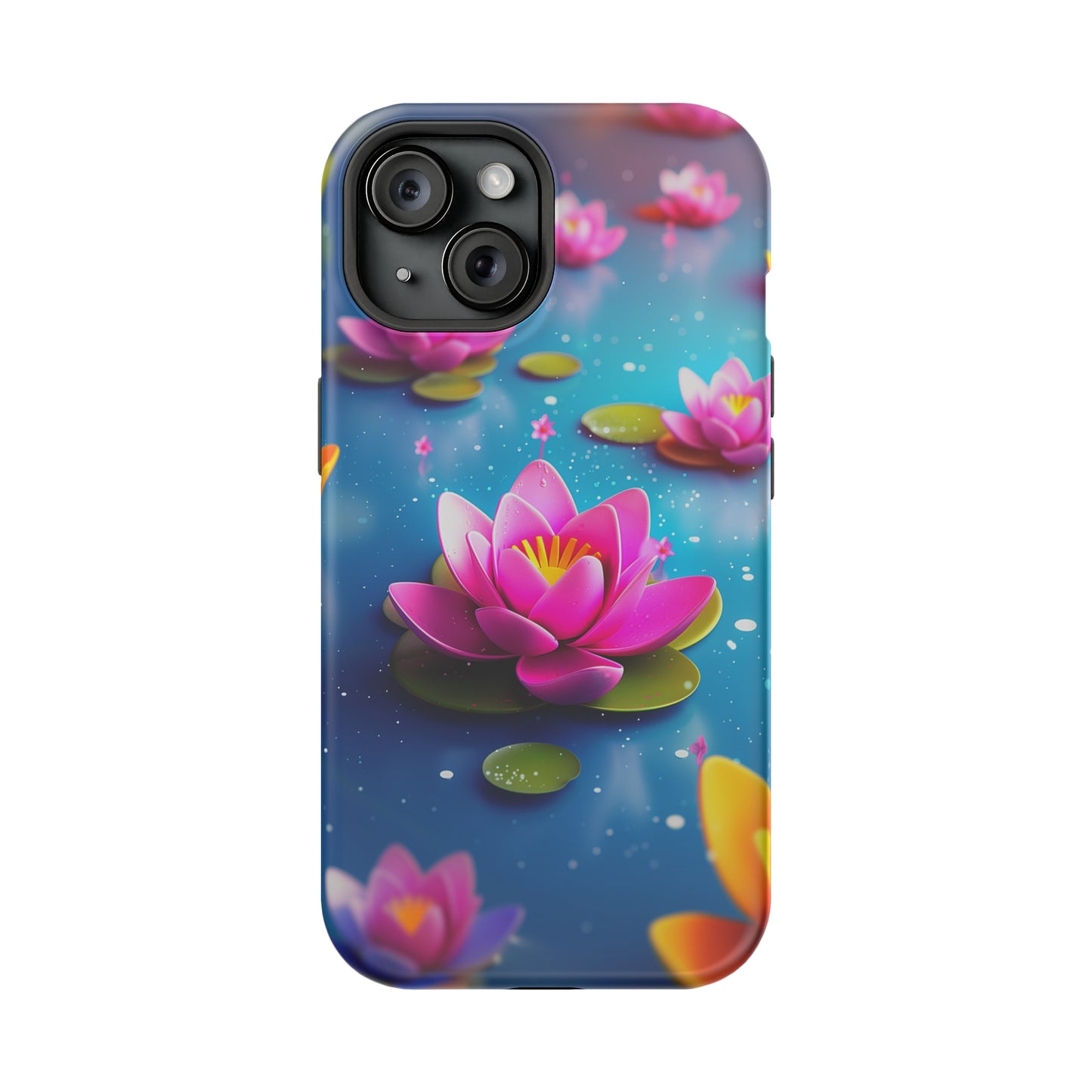 Lotus Lagoon (iPhone MagSafe Case)Discover elegance with our iPhone 13-15 MagSafe Case: Lightweight, USA-made, and compatible with all MagSafe accessories. Style meets protection. Rima Gallery presenRimaGallery