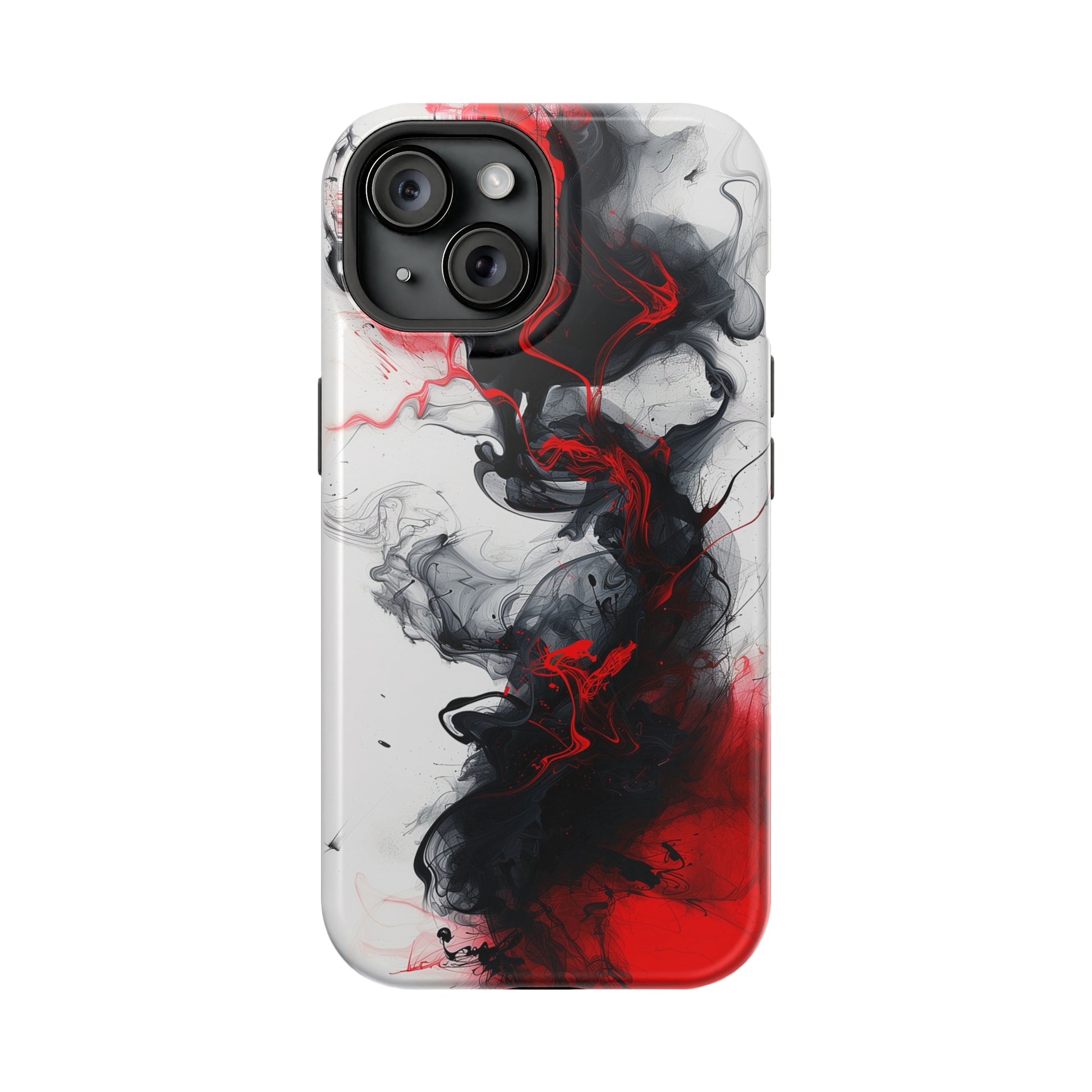 Scarlet Shadows (iPhone MagSafe Case)Rima Gallery presents the exclusive Psychedelic Flow MagSafe Durable Case For iphone 13, 14, 15, Pro, Max. Discover elegance with our iPhone 13-15 MagSafe Case: LighRimaGallery