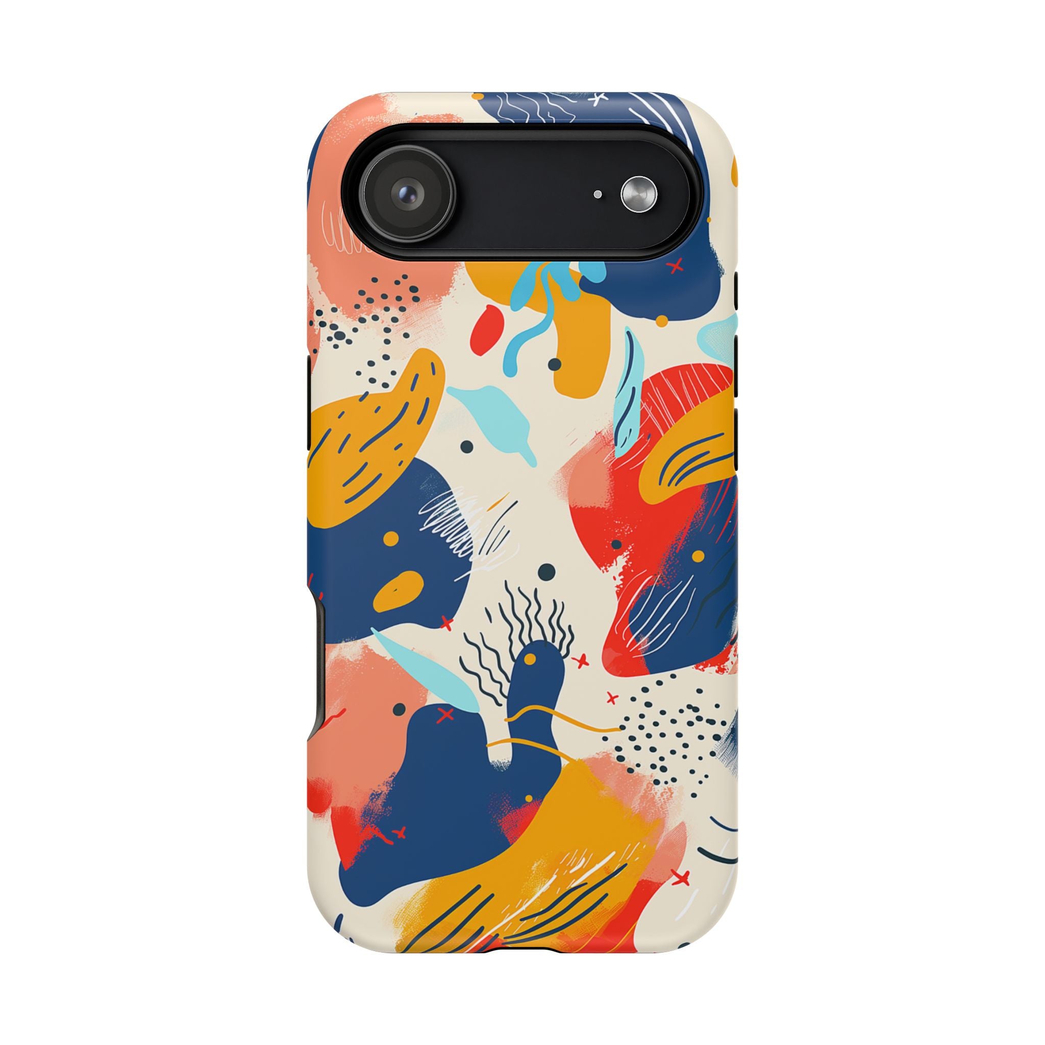 Abstract Color Splash Magnetic Phone Case — Impact-Resistant iPhone Cover