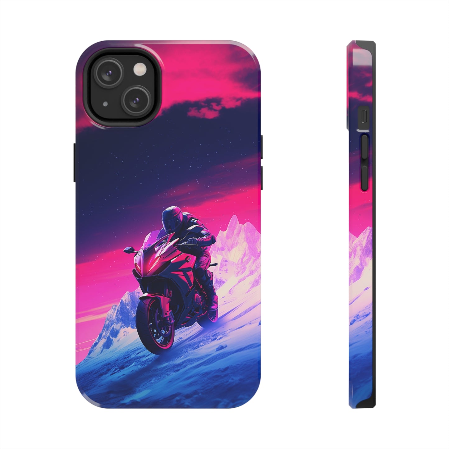 Twilight Rider (iPhone Case 11-15)Upgrade to RIMA: The Ultimate Eco-Friendly Case for iPhone 11-15. Combining style with sustainability, our cases feature chic, minimalist designs and top-tier protecRimaGallery