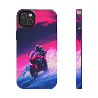 Twilight Rider (iPhone Case 11-15)Upgrade to RIMA: The Ultimate Eco-Friendly Case for iPhone 11-15. Combining style with sustainability, our cases feature chic, minimalist designs and top-tier protecRimaGallery