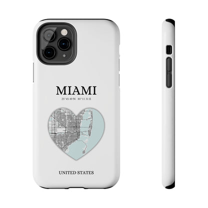 Miami Heartbeat - White (iPhone Case 11-15)Elevate your iPhone's style with Rima's Miami Heartbeat case. Sleek, durable protection for models 11-15. Free US shipping.RimaGallery