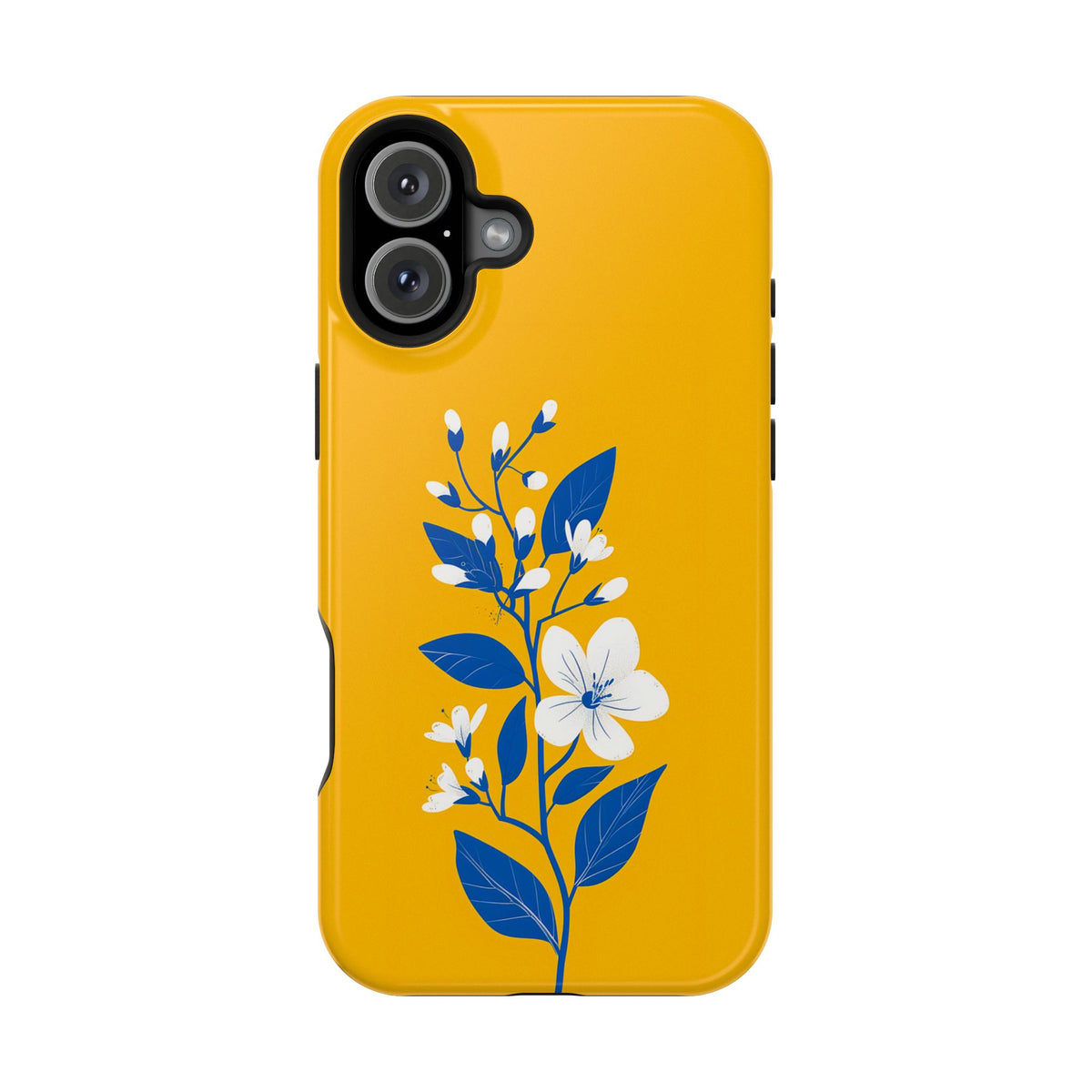 Blue Blossom Tough MagSafe Case for iPhone 13–17
