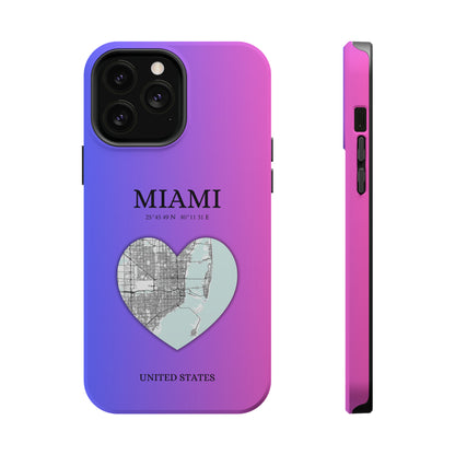 Miami Heartbeat - Magenta (iPhone MagSafe Case)Elevate your iPhone's style with the Miami Heartbeat Magenta MagSafe Case, offering robust protection, MagSafe compatibility, and a choice of matte or glossy finish.RimaGallery