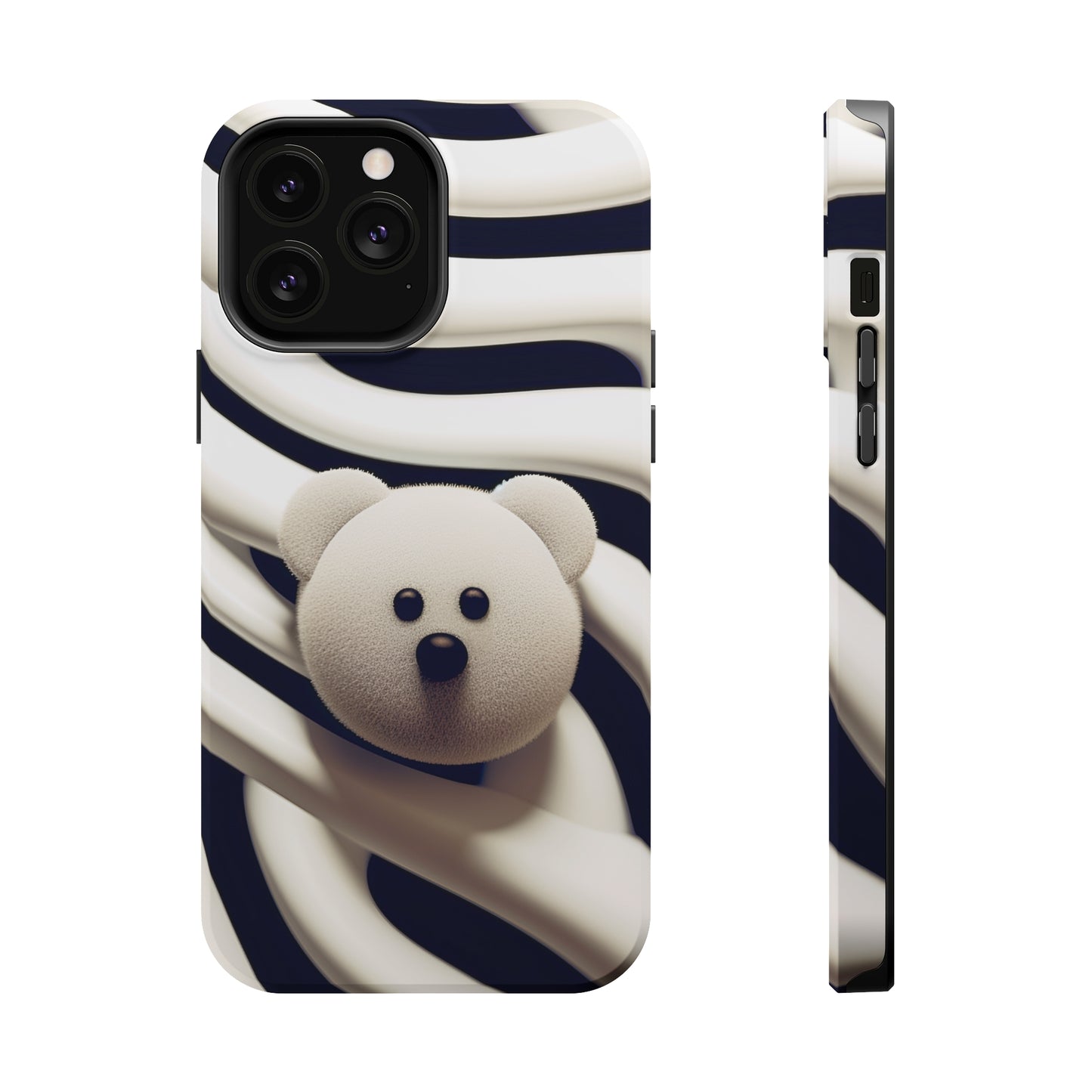 Zebra Print Teddy Bear (iPhone MagSafe Case)Zebra Print Teddy Bear MagSafe Durable Case: Style Meets Protection 📱✨
Upgrade your device with Rima Gallery's Zebra Print Teddy Bear MagSafe Durable Case. This casRimaGallery
