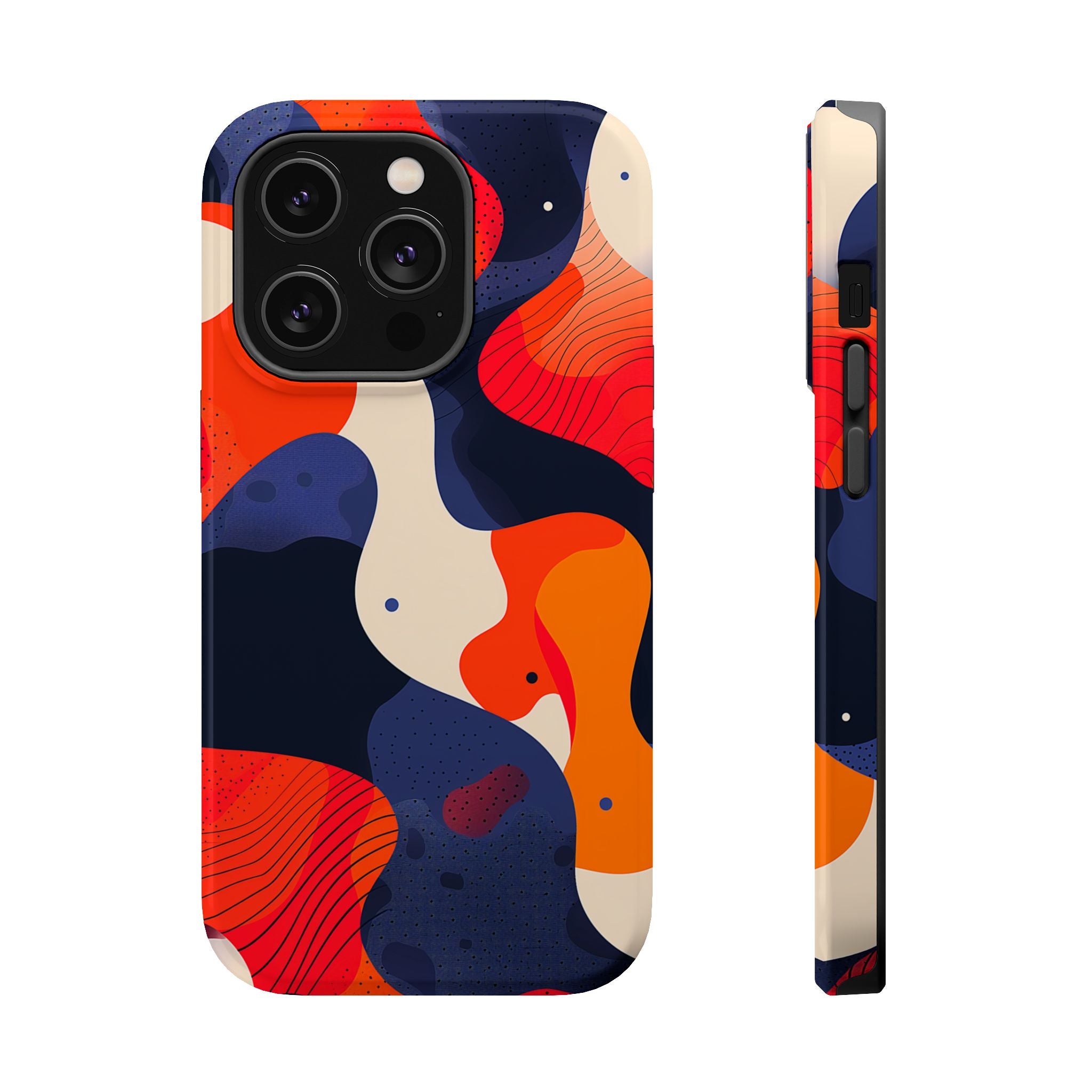 Abstract Colorwave Magnetic Phone Case — Impact-Resistant Protective Cover