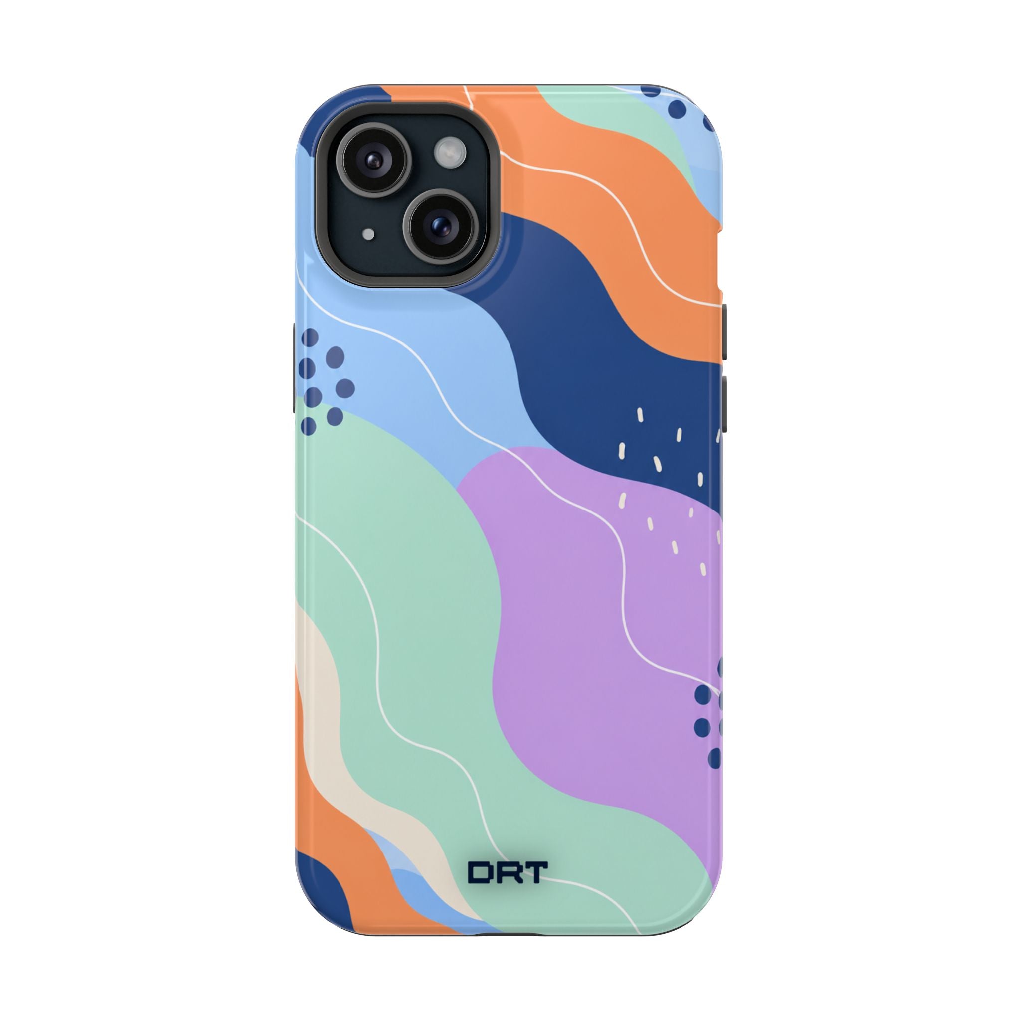 Abstract Colorwave Magnetic Impact-Resistant Phone Case