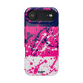 Splatter Neon Stripe Phone Case — Magnetic Impact-Resistant iPhone Cover