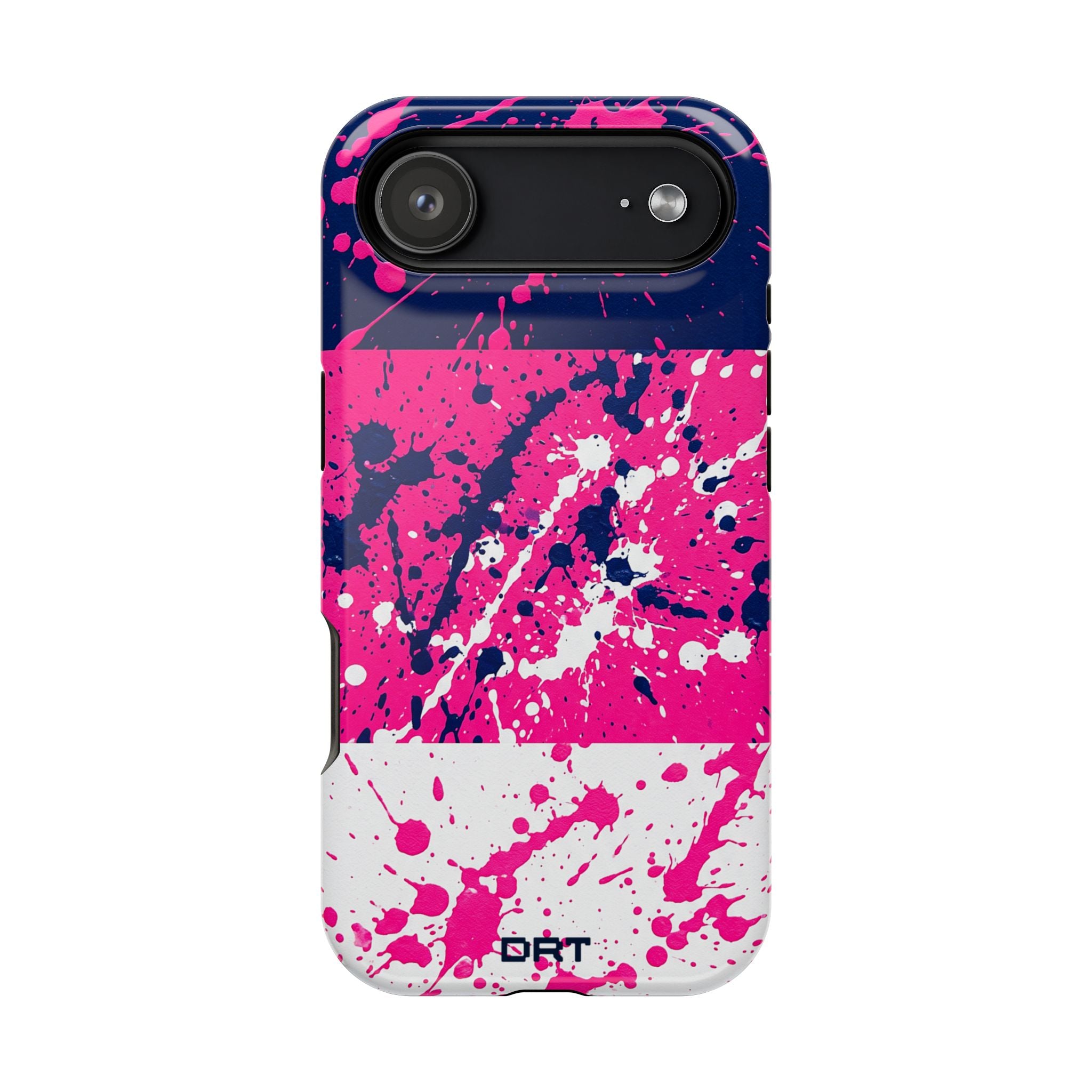 Splatter Neon Stripe Phone Case — Magnetic Impact-Resistant iPhone Cover
