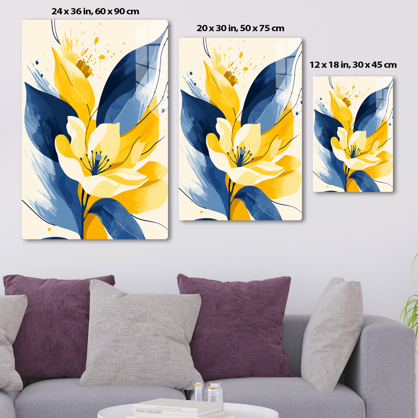 Indigo Spring (Acrylic)Make a statement with Indigo Spring acrylic prints. The 1⁄4" acrylic panel exudes the illusion of a smooth glass surface for vibrant artwork. Pre-installed hanging hRimaGallery