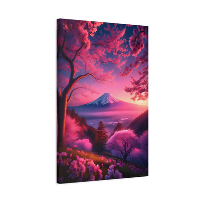 Pink cherry blossoms in full bloom (Canvas)