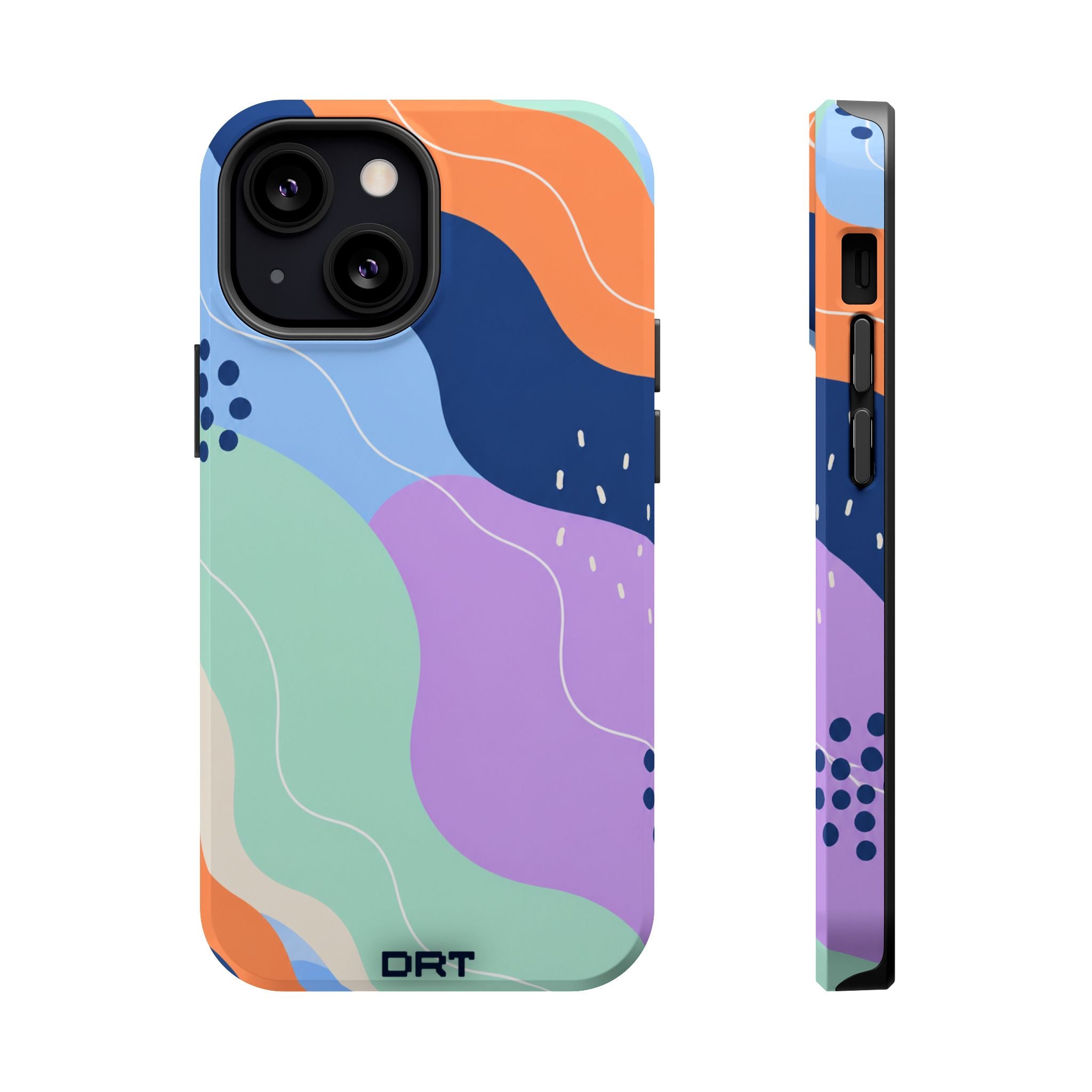 Abstract Colorwave Magnetic Impact-Resistant Phone Case