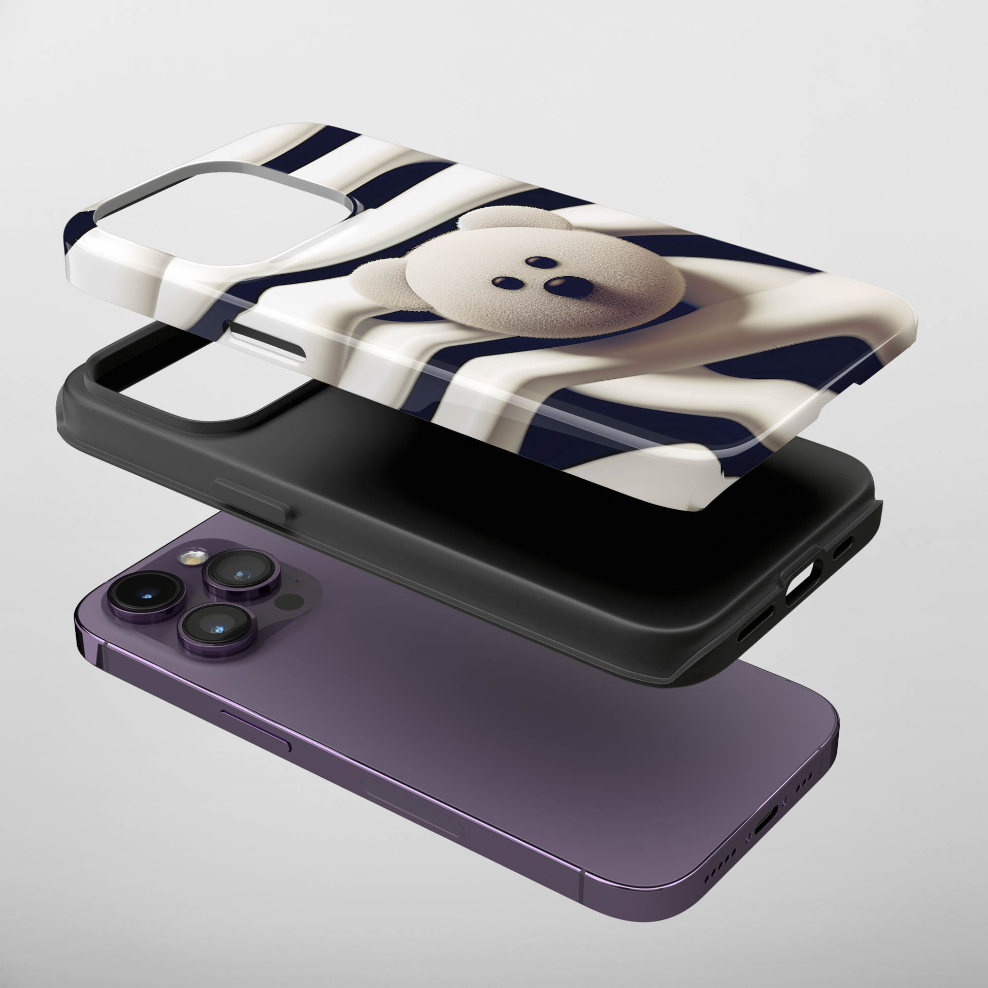 Zebra Print Teddy Bear (iPhone Case 11-15)Zebra Print Teddy Bear Phone Case for iPhone 11-15: Combining Glossy Elegance with Shockproof Functionality
Dive into the Exotic World of Zebra Patterns:
Get mesmeriRimaGallery