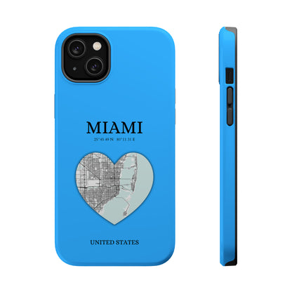 Miami Heartbeat - Sky Blue (iPhone MagSafe Case)Elevate your iPhone's style with the Miami Heartbeat Sky Blue MagSafe Case, offering robust protection, MagSafe compatibility, and a choice of matte or glossy finishRimaGallery