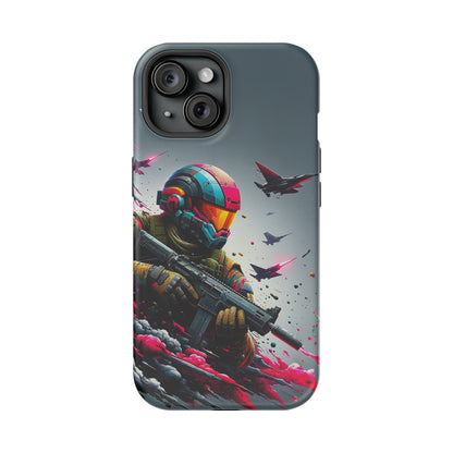 Spectrum Soldier (iPhone MagSafe Case)Spectrum Soldier MagSafe Durable Case: Style Meets Protection 📱✨
Upgrade your device with Rima Gallery's Spectrum Soldier MagSafe Durable Case. This case isn’t justRimaGallery