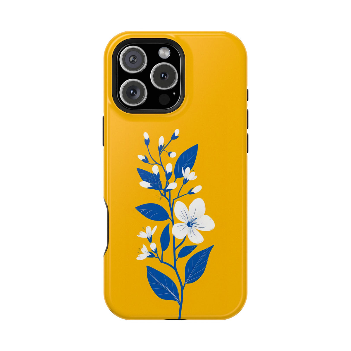 Blue Blossom Tough MagSafe Case for iPhone 13–17