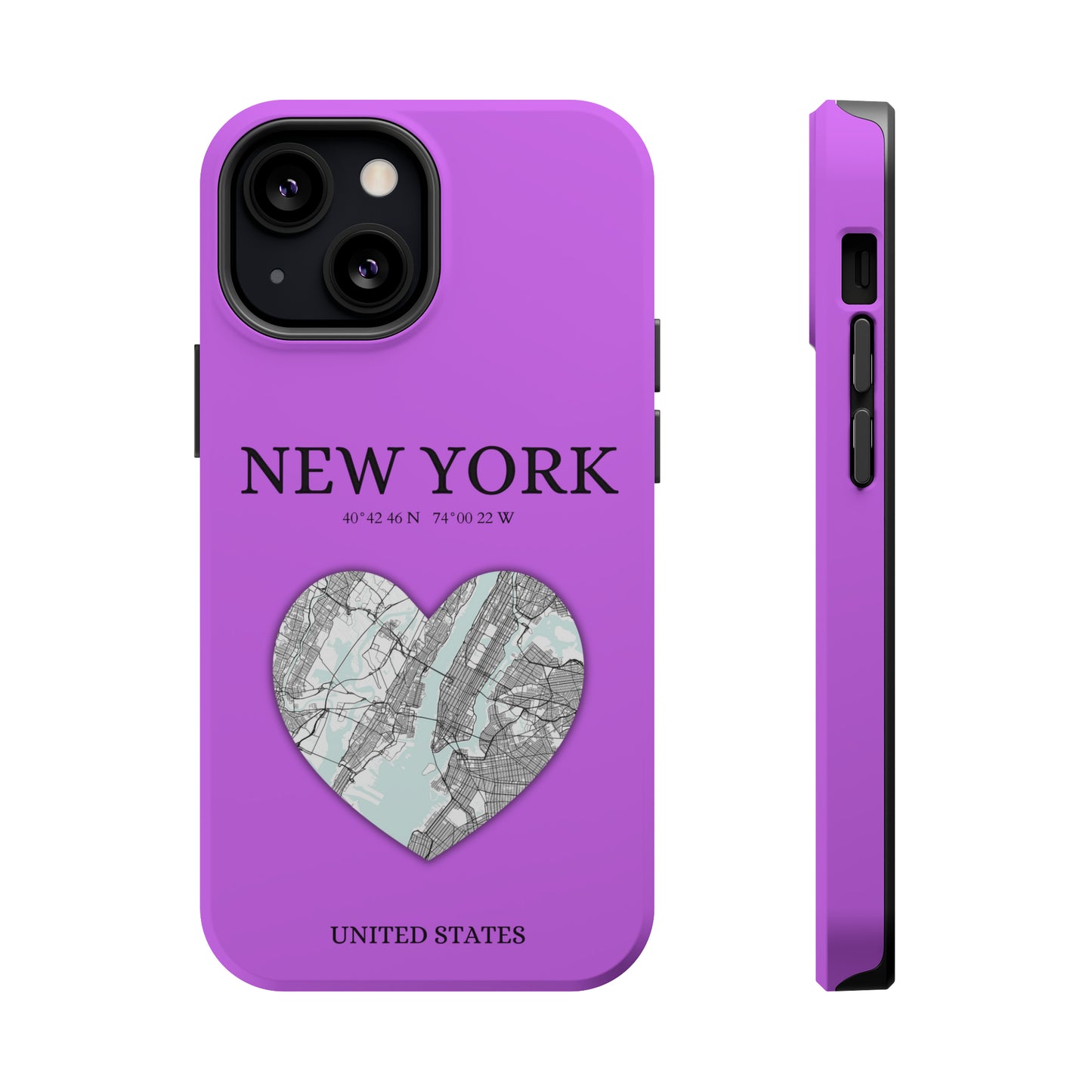 Add a touch of New York to your iPhone with the Purple Heartbeat MagSafe Case, offering durable protection, seamless MagSafe compatibility, and a choice between matt-York Heartbeat - Purple (iPhone MagSafe Case)