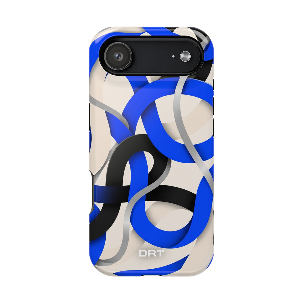 Phone Case — Blue & Black Interlocking Rings Magnetic Impact-Resistant Case