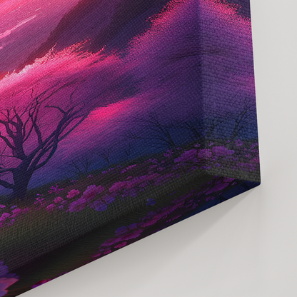Pink cherry blossoms in full bloom (Canvas)
