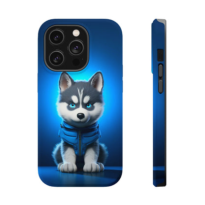 Blue Husky Charm (iPhone MagSafe Case)Blue Husky Charm MagSafe Durable Case: Style Meets Protection 📱✨
Upgrade your device with Rima Gallery's Blue Husky Charm MagSafe Durable Case. This case isn’t justRimaGallery