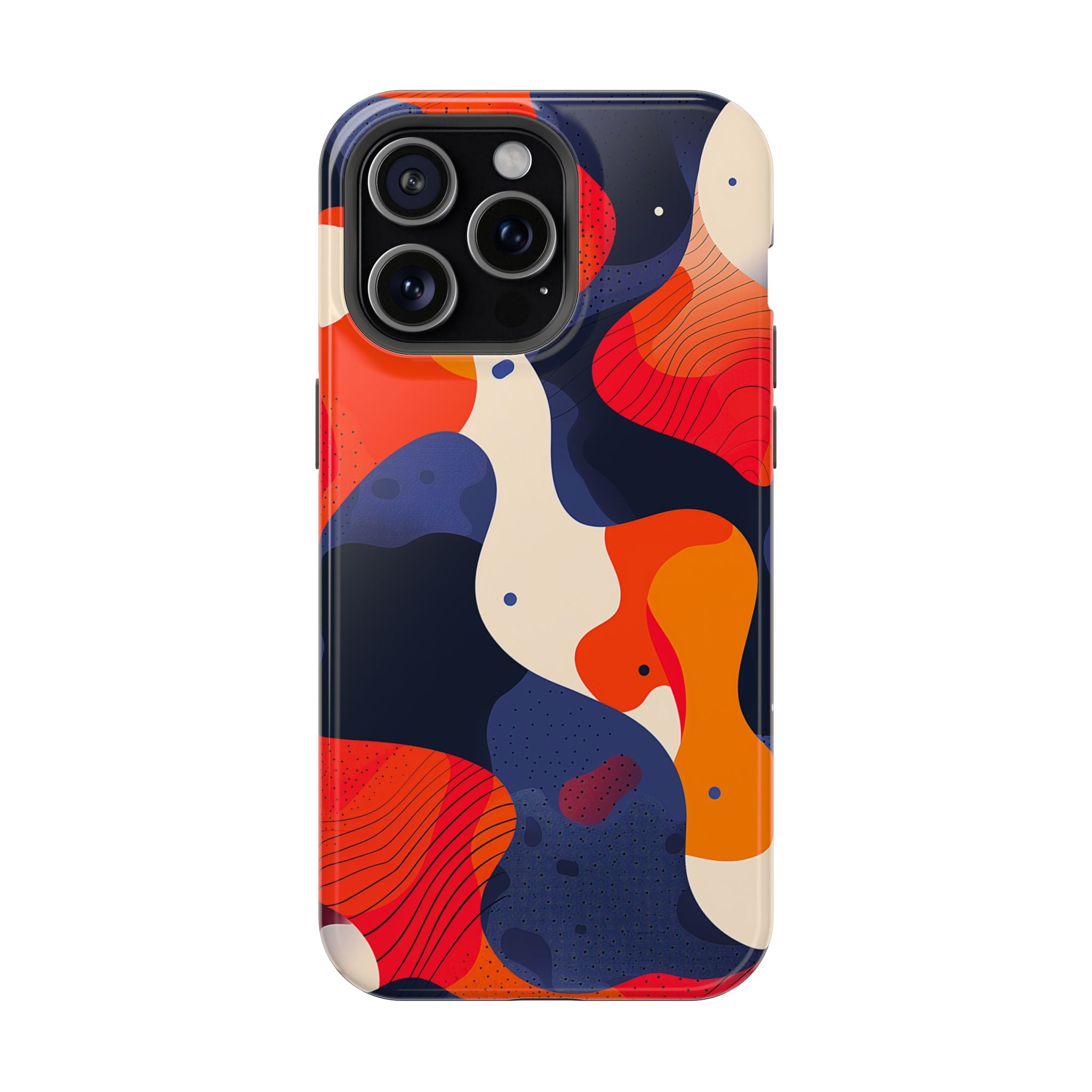 Abstract Colorwave Magnetic Phone Case — Impact-Resistant Protective Cover
