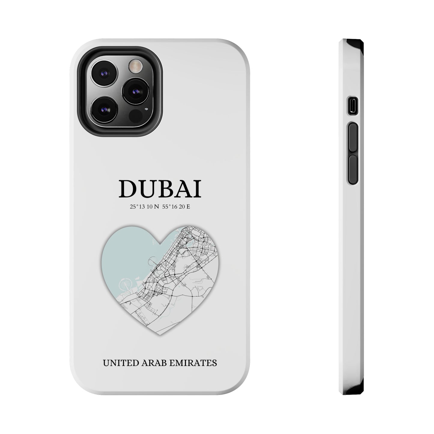 Dubai Heartbeat - White (iPhone Case 11-15)Capture the essence of Dubai with RimaGallery's Heartbeat White iPhone case, blending durable protection and unique design. Perfect for iPhone 11-15 models. Free shiRimaGallery