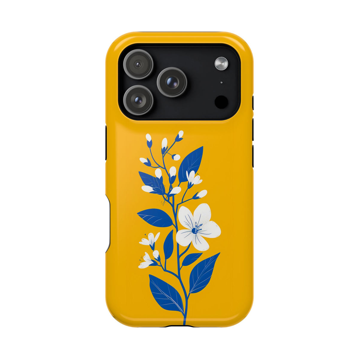 Blue Blossom Tough MagSafe Case for iPhone 13–17