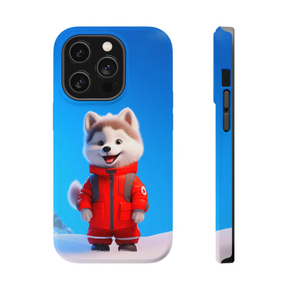 Tiny Ski Portal Husky (iPhone MagSafe Case)Tiny Ski Portal Husky MagSafe Durable Case: Style Meets Protection 📱✨
Upgrade your device with Rima Gallery's Tiny Ski Portal Husky MagSafe Durable Case. This case RimaGallery