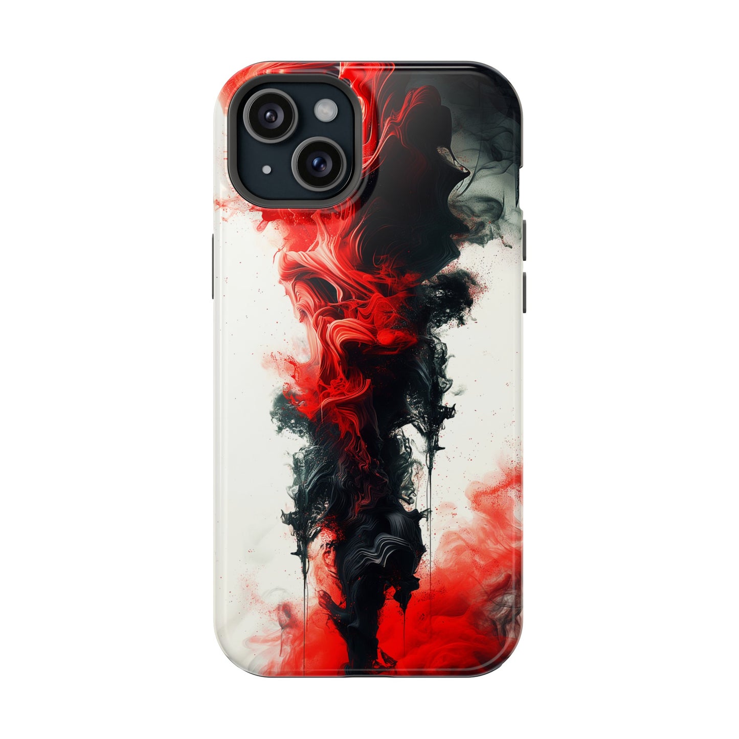 Scarlet Swish (iPhone MagSafe Case)Elevate your iPhone's protection and style with RimaGallery's Dynamic swirls of red on a MagSafe Case against a dark backdrop. Enjoy dual-layer defense, vibrant desiRimaGallery