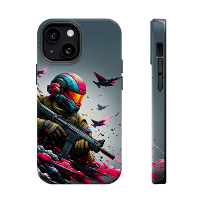 Spectrum Soldier (iPhone MagSafe Case)Spectrum Soldier MagSafe Durable Case: Style Meets Protection 📱✨
Upgrade your device with Rima Gallery's Spectrum Soldier MagSafe Durable Case. This case isn’t justRimaGallery