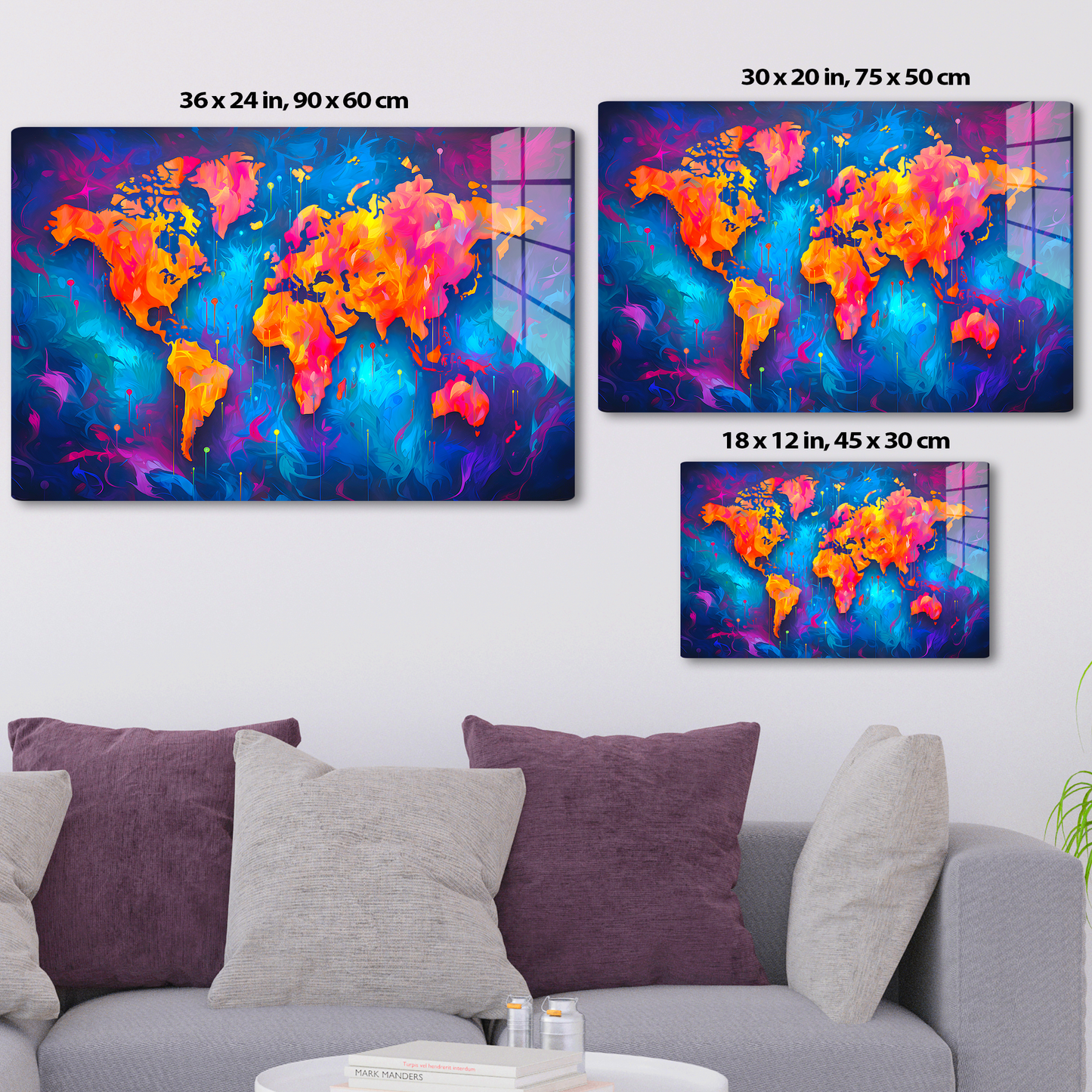 Vivid Colors World Map (Acrylic)Make Every Journey Remarkable
 
Illuminate your space with the magic of global exploration with our "Vivid Expeditions: A World Map on Premium Acrylic Print". Every RimaGallery
