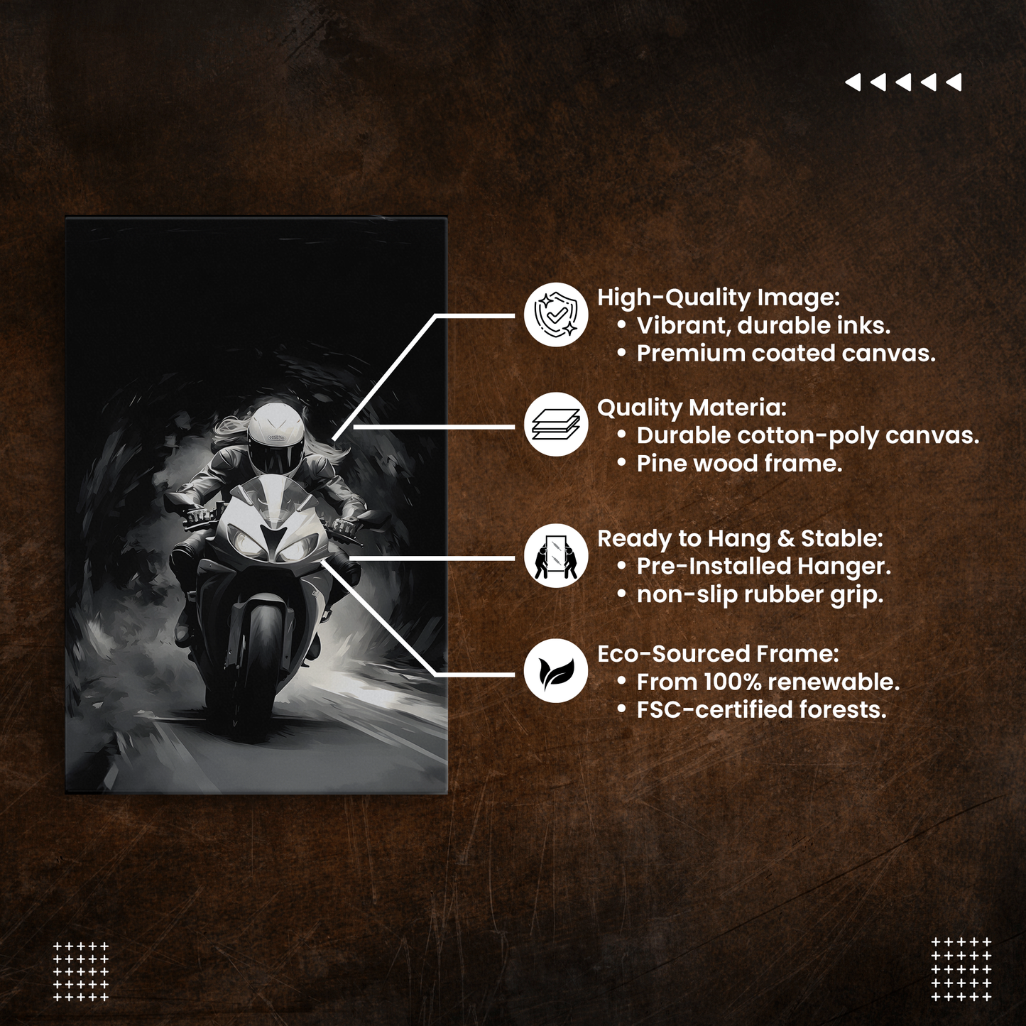 Female Night Biking (Canvas)Female Night Biking (Canvas  Matte finish, stretched, with a depth of 1.25 inches)
Struggling with low-quality canvases? Switch to RimaGallery! Our canvases are moreRimaGallery